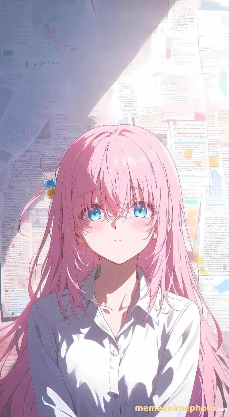 Ảnh avatar Bocchi Hitori biểu cảm dễ thương