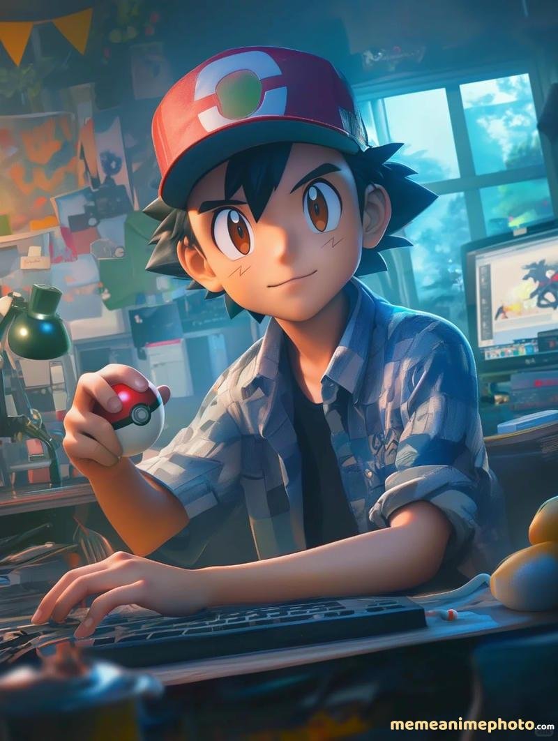 Xem hình Ash Ketchum biểu cảm tự nhiên