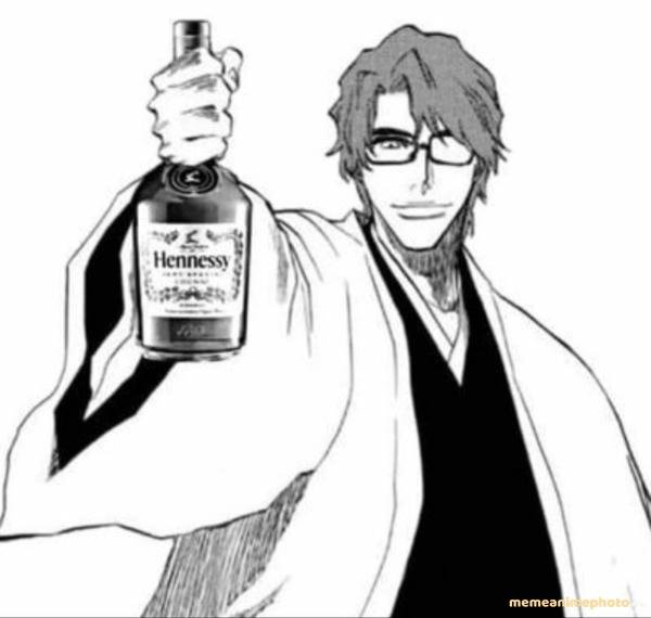 aizen meme đen trắng