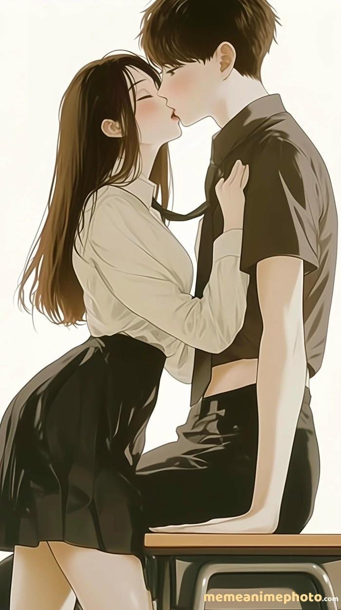 ảnh anime hôn nhau đáng yêu