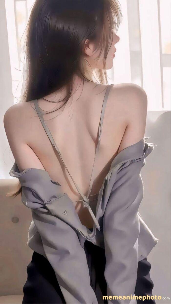 ảnh gái xinh quay lưng trung