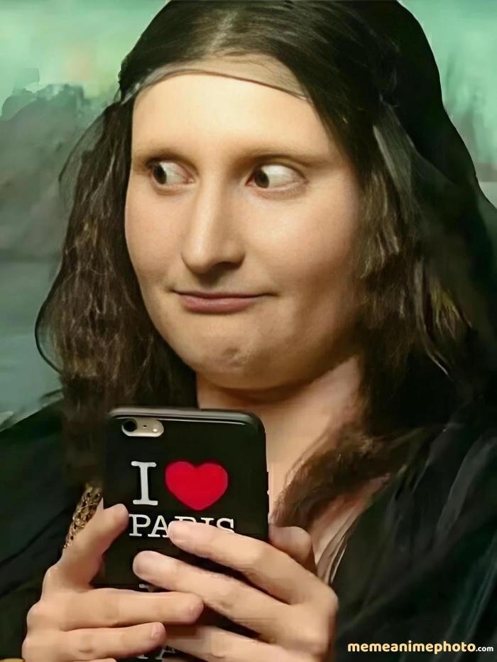 ảnh mona lisa meme biểu cảm không thể nhịn