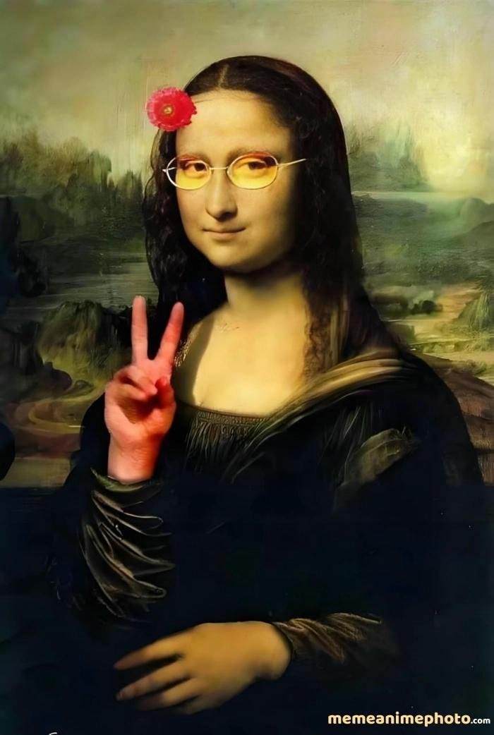 ảnh mona lisa meme troll nhẹ nhưng thấm