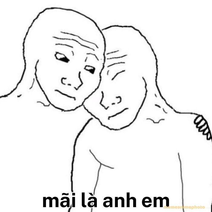 hình ảnh mãi là anh em meme siêu chế