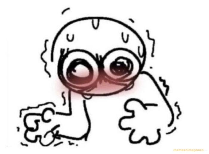 hình ảnh meme toát mồ hôi run rẩy