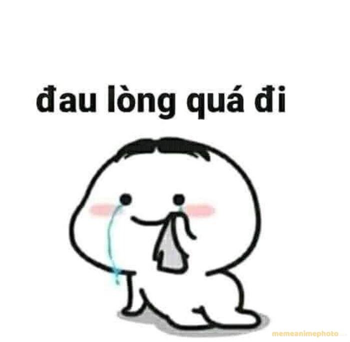 hình ảnh meme tổn thương cute