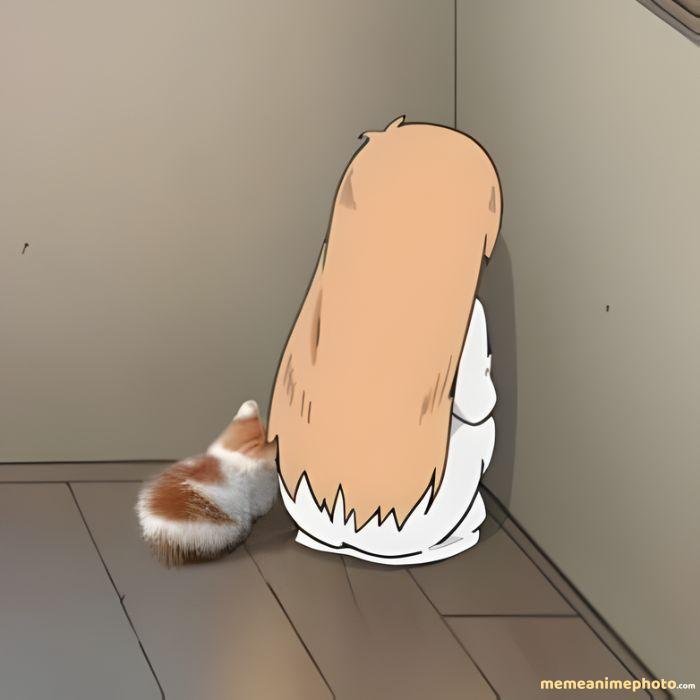 hình ảnh meme tủi thân anime