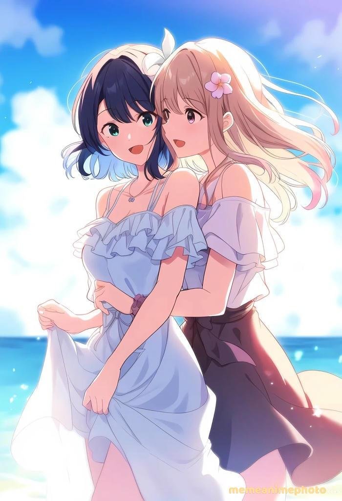 hình anime bách hợp cute