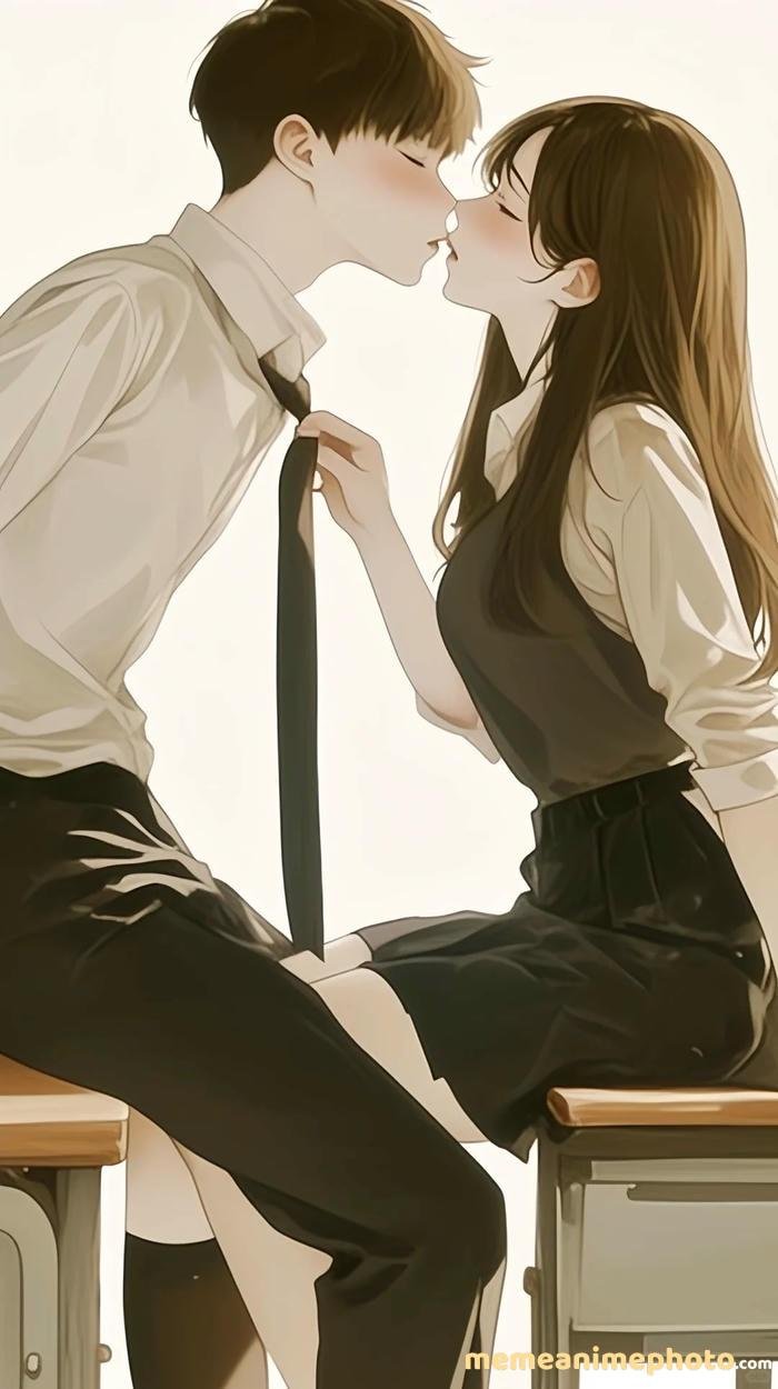 hình anime hôn nhau ngọt ngào