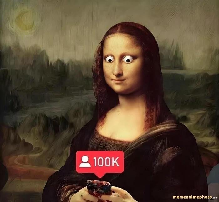 meme mona lisa meme vui bá đạo