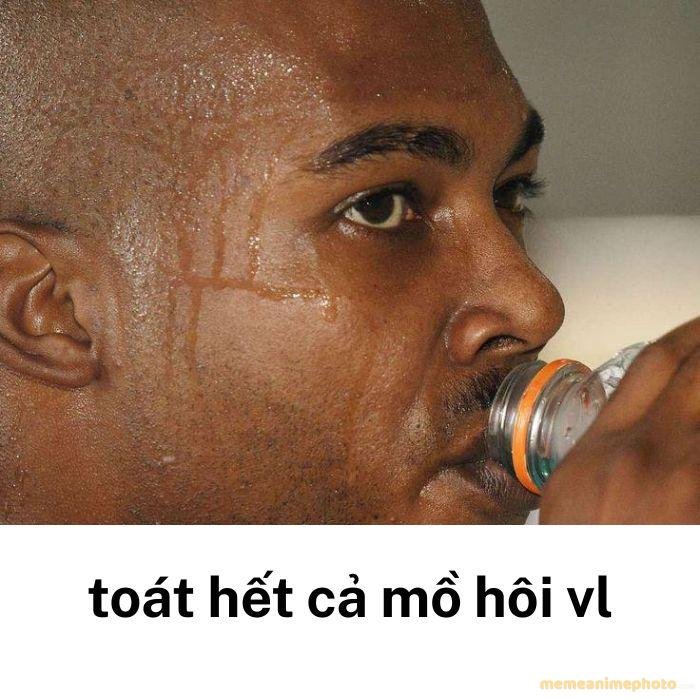 meme toát mồ hôi hài