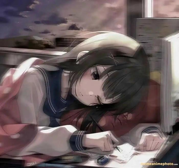 ảnh anime cô gái cô đơn