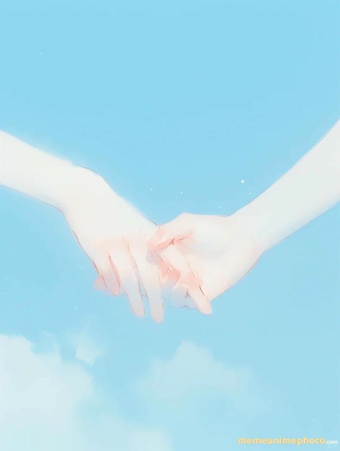 ảnh anime nắm tay chân thành