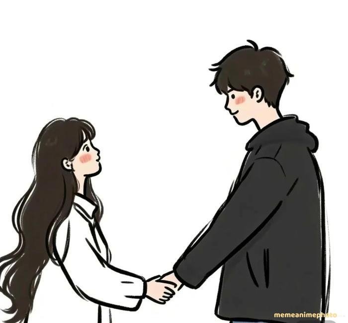 ảnh anime nắm tay giữa đường