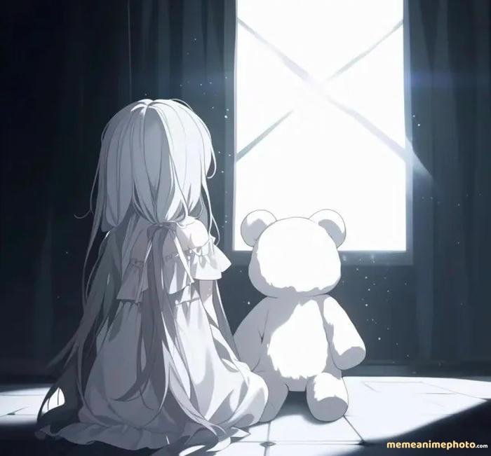 ảnh anime nữ trầm tư buồn