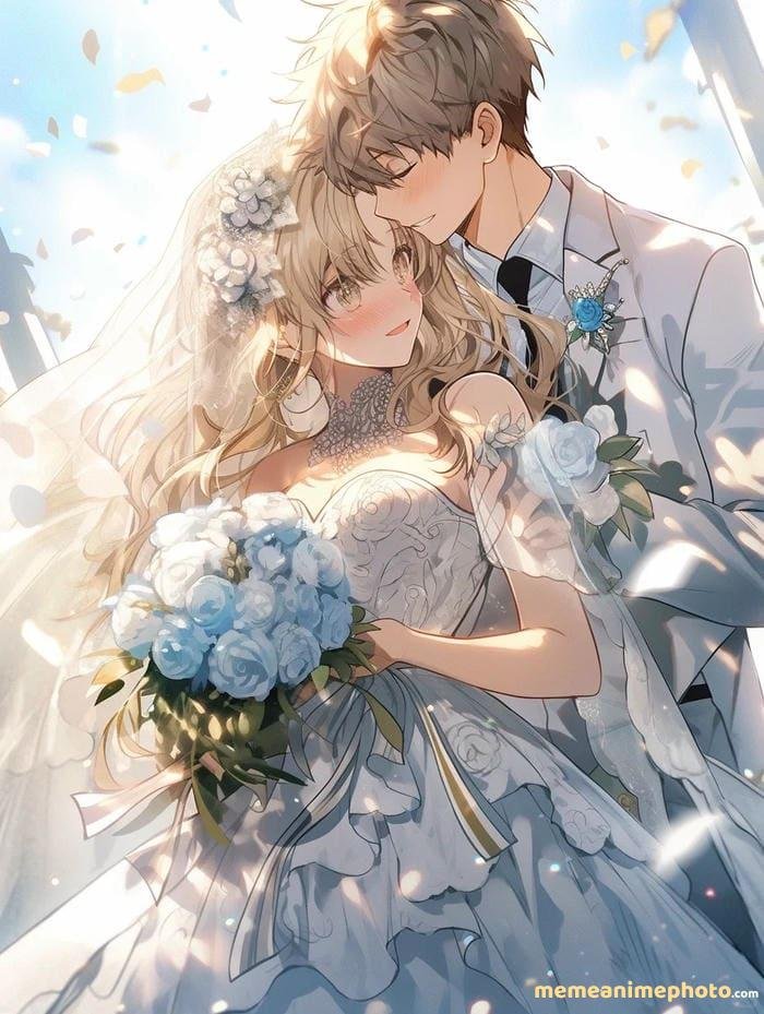 ảnh cô dâu chú rể anime phong cách