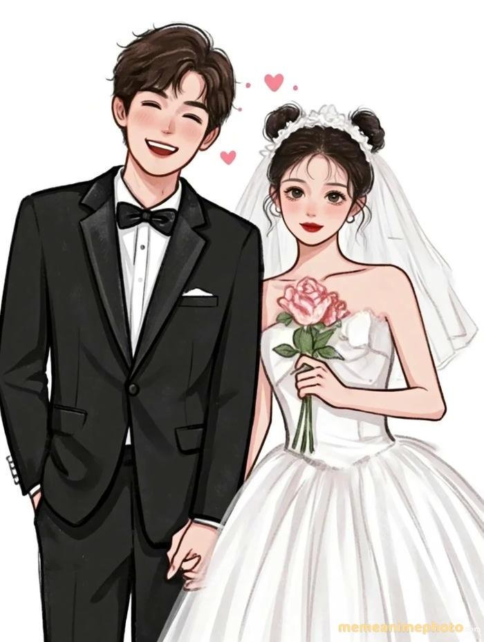 ảnh cô dâu chú rể anime tổng hợp nghệ thuật