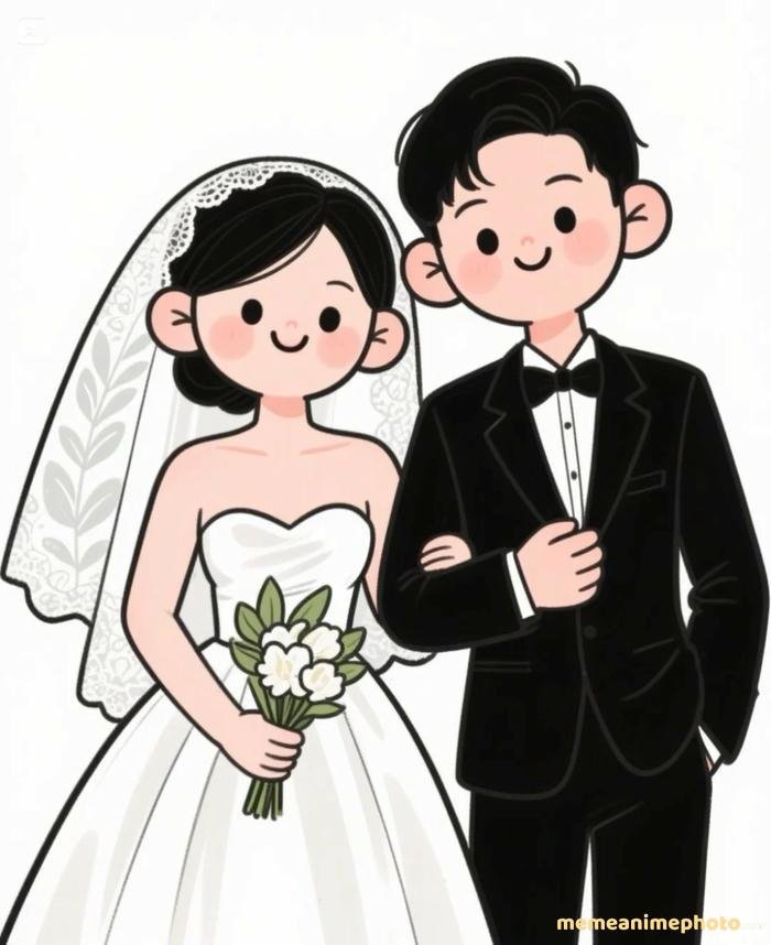ảnh cô dâu chú rể anime