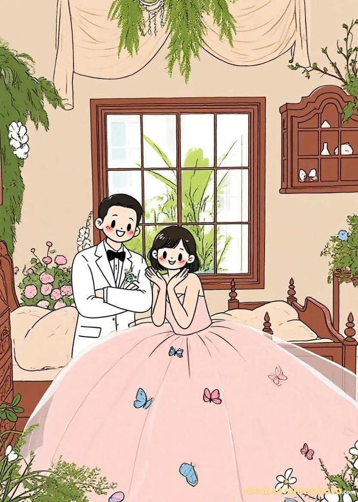 anime ảnh cưới lung linh và dễ thương