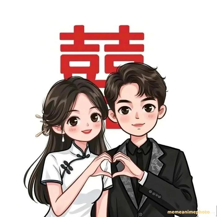 anime cô dâu chú rể dễ thương