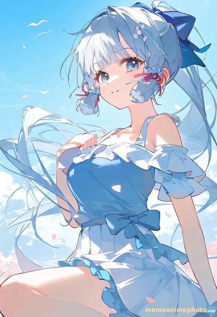 cô gái anime tự tin quyến rũ