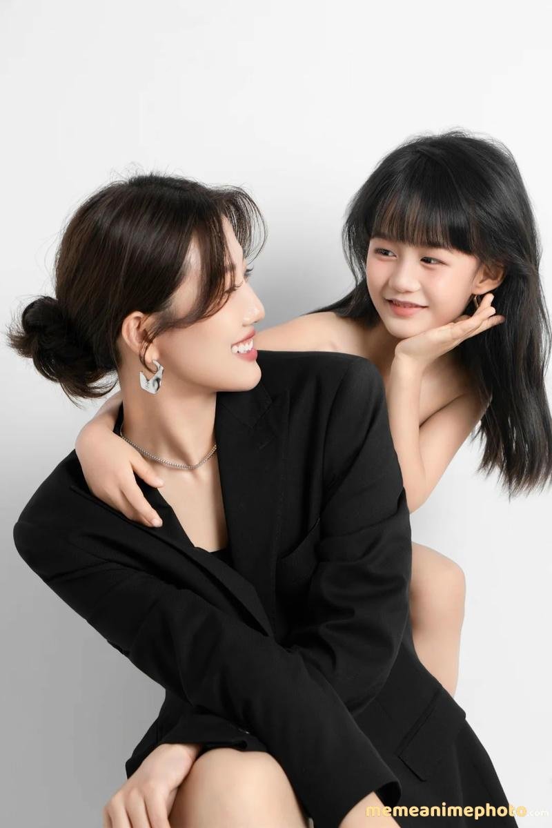 hình ảnh mẹ con cười