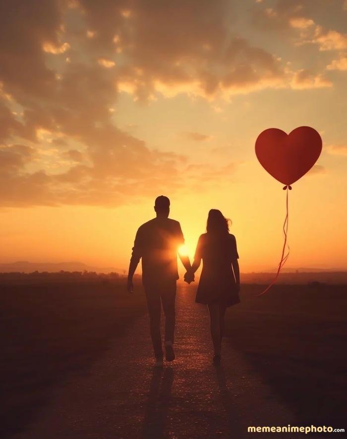 hình anime nắm tay tình yêu