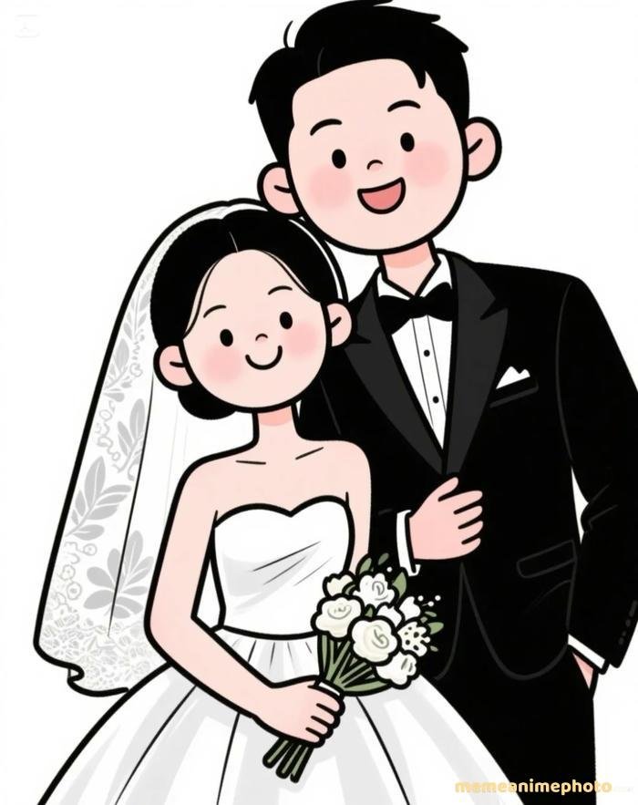 hình cô dâu chú rể anime nổi bật nhất