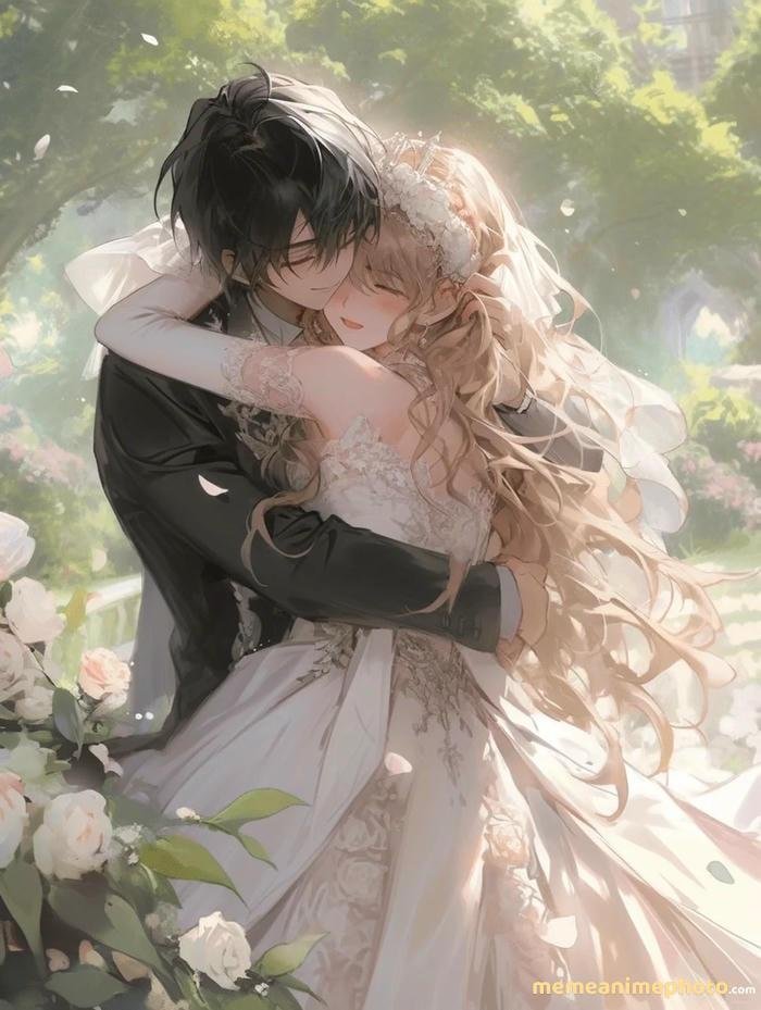 hình cưới anime ngọt ngào và tinh tế